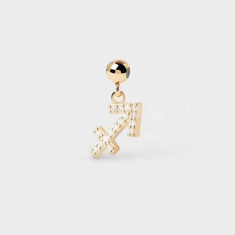 New 925 Sterling Silver Diy Women Necklace Alphanumeric Constellation Charm Personality Charm Free with Choker Fine Jewelry