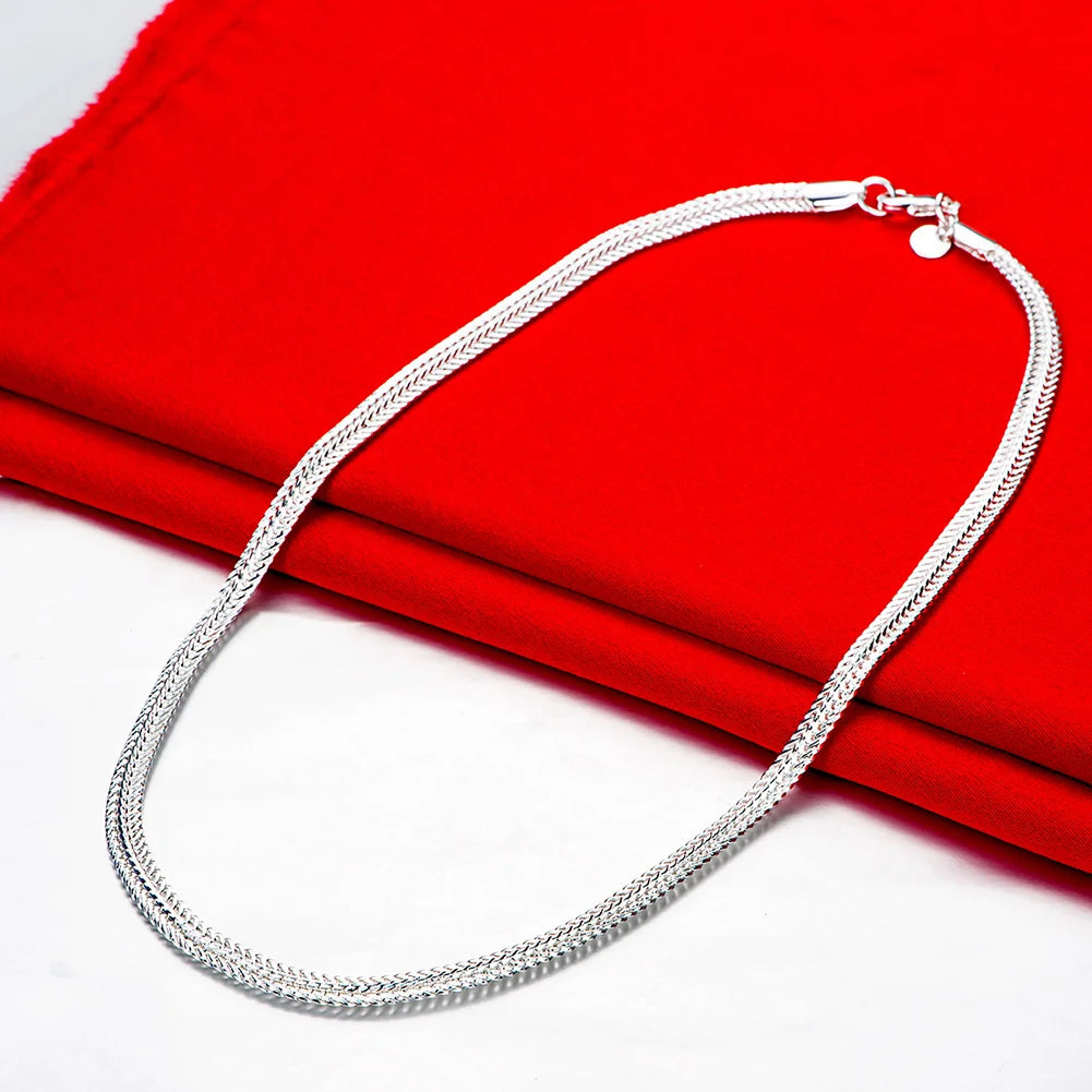 925 sterling silver Snake chain Necklace Noble for women men jewelry designer wedding engagement gifts 50cm wholesale price