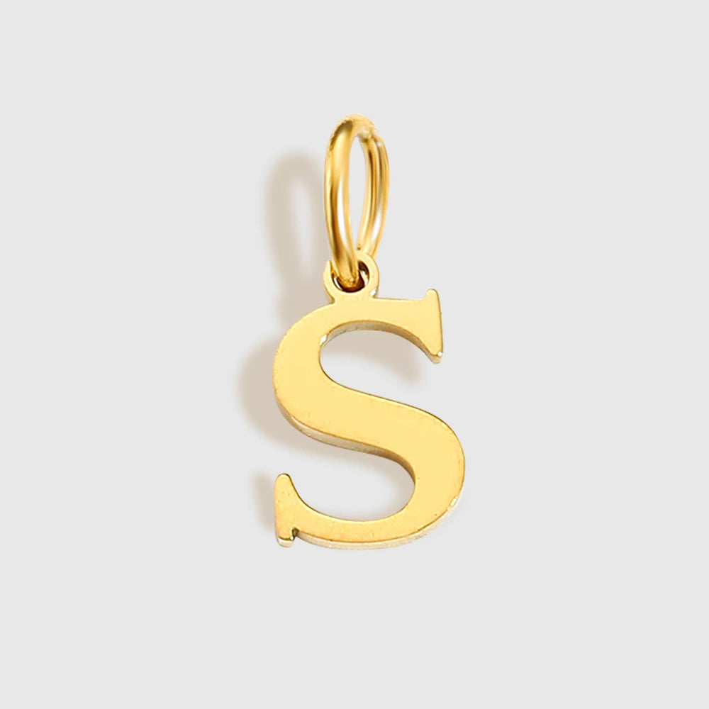 EMANCO Initial Alphabet Pendant Stainless Steel Charms for Making Necklace Minimalism Accessories Women's Jewelry Wholesale
