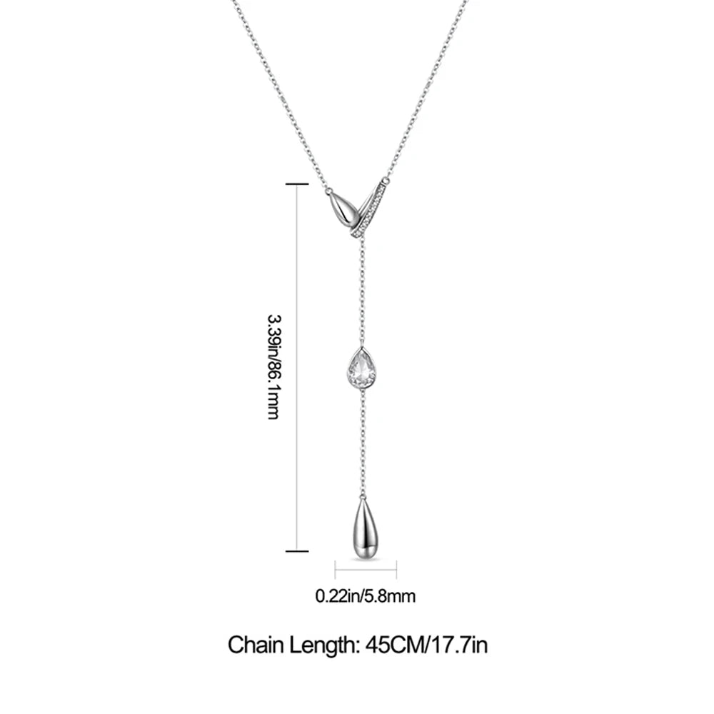 Simple and Elegant 925 Sterling Silver Seashell Teardrop Four-Leaf Clover Star Moon Bible Crystal Lock Necklace Precious Gifts