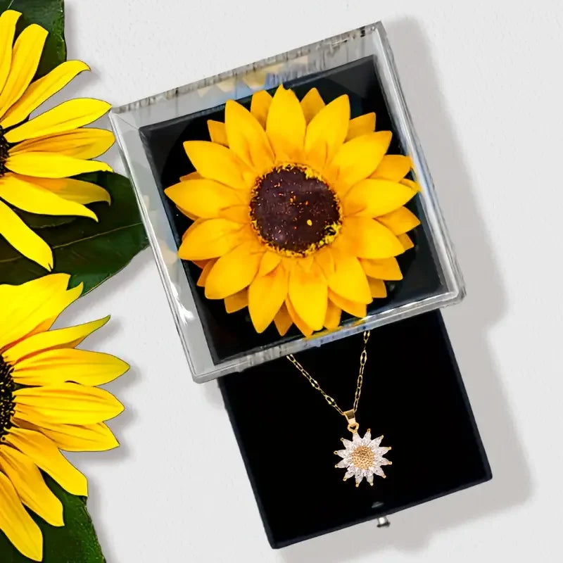 Sunflower necklace Party gift set Mother's Day, Nurses' Day, Thanksgiving, Christmas, fall gifts, anniversaries graduation gifts