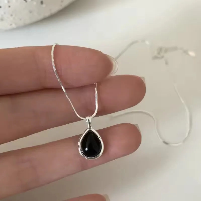 PANJBJ 925 Sterling Silver Line Necklace for Women Girl Fashion Concise  Individuality Jewelry Birthday Gift Dropshipping