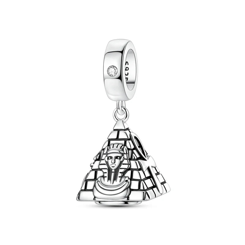 Original 925 Sterling Silver Charms Love Travel London Bus Paris Eiffel Tower Beads Fit Bracelets Necklaces Women DIY Jewelry