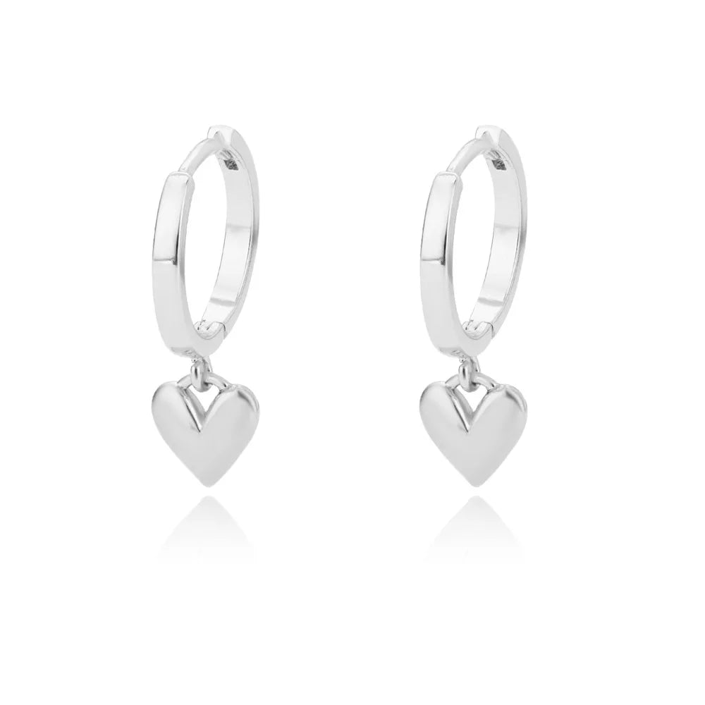 Stainless Steel Heart Earrings For Women Vintage Gold Color Heart Drop Earring Wedding Valentine Jewelry Gift Free Shipping