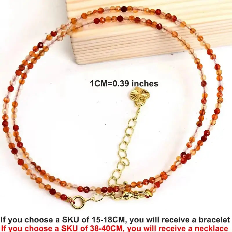 Simple Bohemian Natural Stone Cut the Shiny Beads Necklace Bracelet Set for Women Charms Fashion Female Party Gift Jewelry