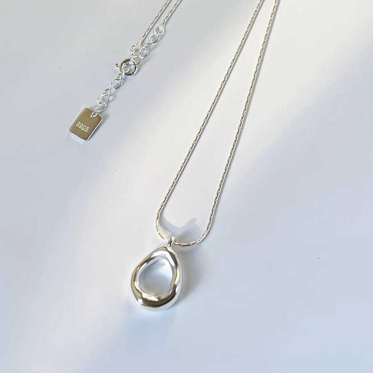 PANJBJ 925 Sterling Silver Line Necklace for Women Girl Fashion Concise  Individuality Jewelry Birthday Gift Dropshipping