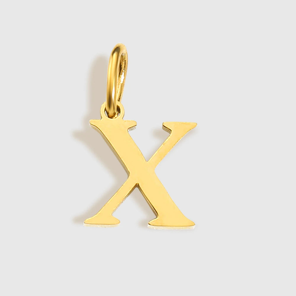 EMANCO Initial Alphabet Pendant Stainless Steel Charms for Making Necklace Minimalism Accessories Women's Jewelry Wholesale