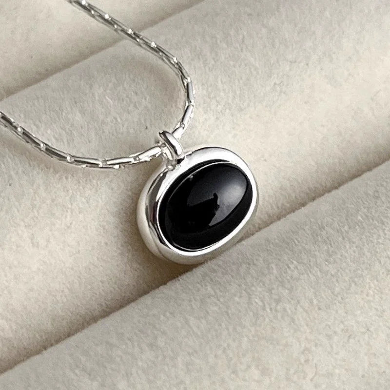 PANJBJ 925 Sterling Silver Line Necklace for Women Girl Fashion Concise  Individuality Jewelry Birthday Gift Dropshipping