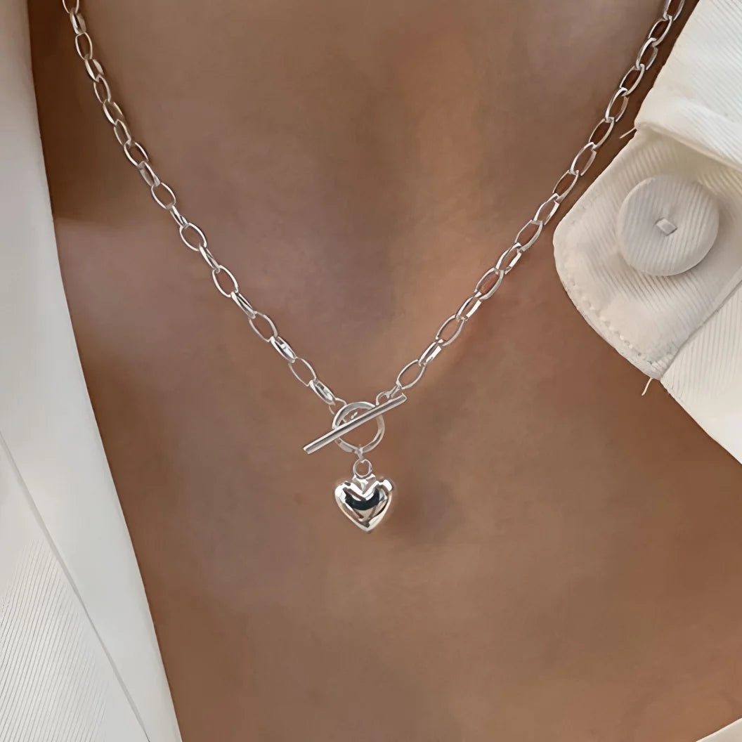 PANJBJ 925 Sterling Silver Line Necklace for Women Girl Fashion Concise  Individuality Jewelry Birthday Gift Dropshipping