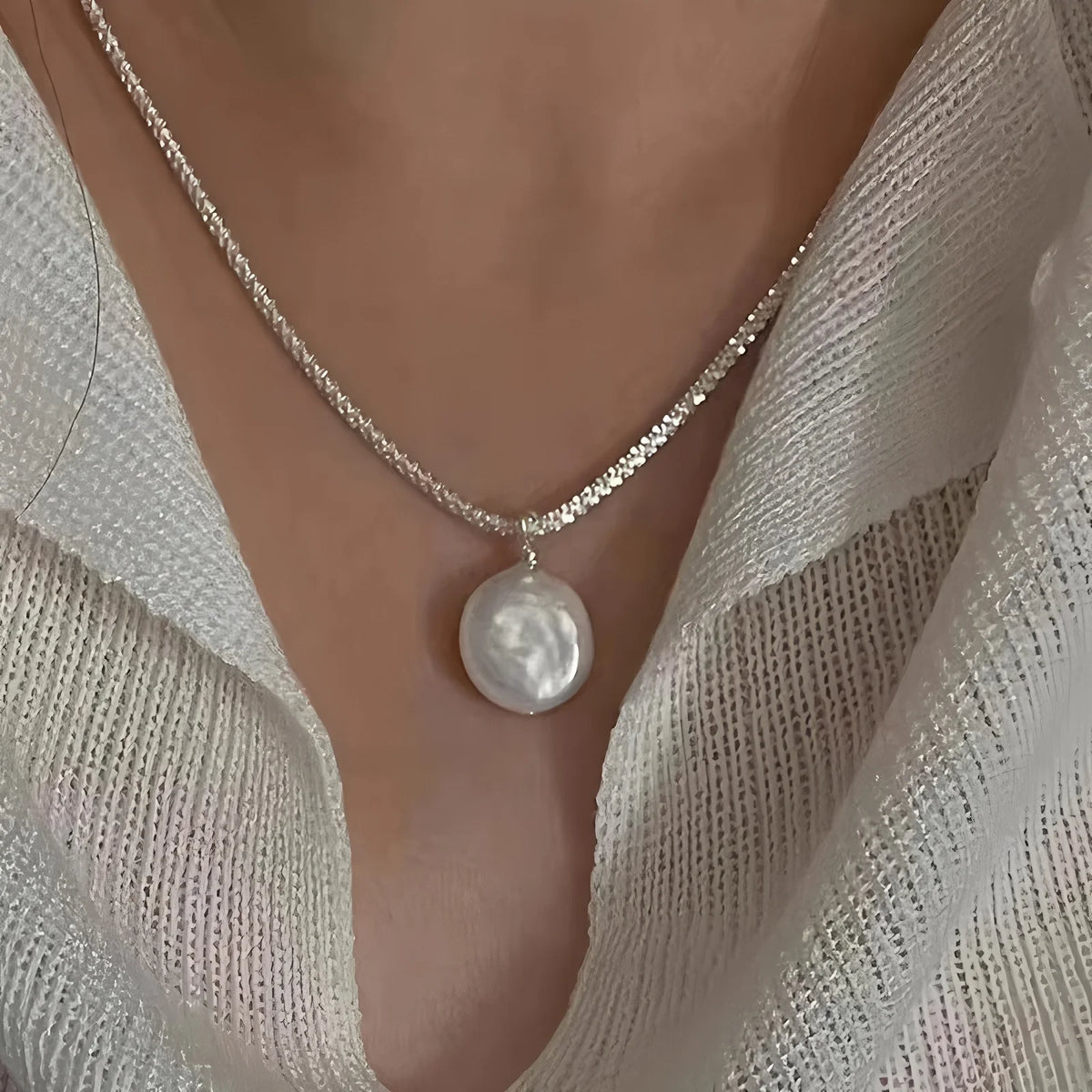 PANJBJ 925 Sterling Silver Line Necklace for Women Girl Fashion Concise  Individuality Jewelry Birthday Gift Dropshipping