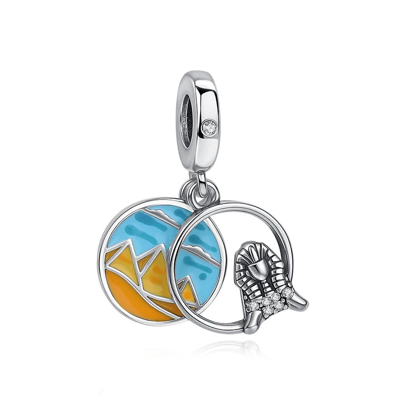 Original 925 Sterling Silver Charms Love Travel London Bus Paris Eiffel Tower Beads Fit Bracelets Necklaces Women DIY Jewelry