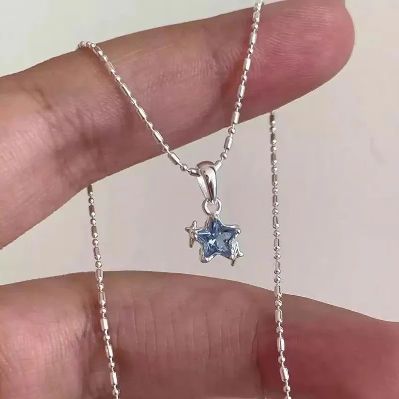 PANJBJ 925 Sterling Silver Line Necklace for Women Girl Fashion Concise  Individuality Jewelry Birthday Gift Dropshipping