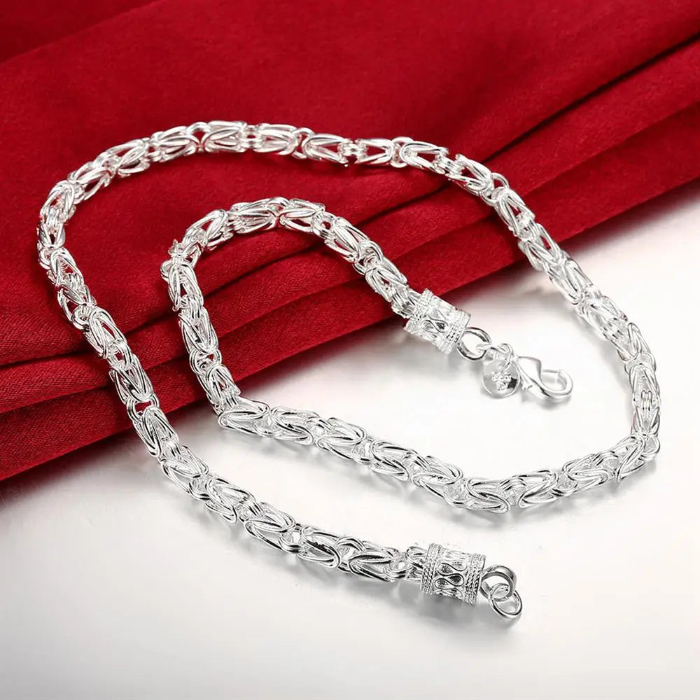 925 sterling Silver 20 Inches Domineering retro faucet men's necklace Luxury Fashion Party Wedding Accessories Jewelry Gifts