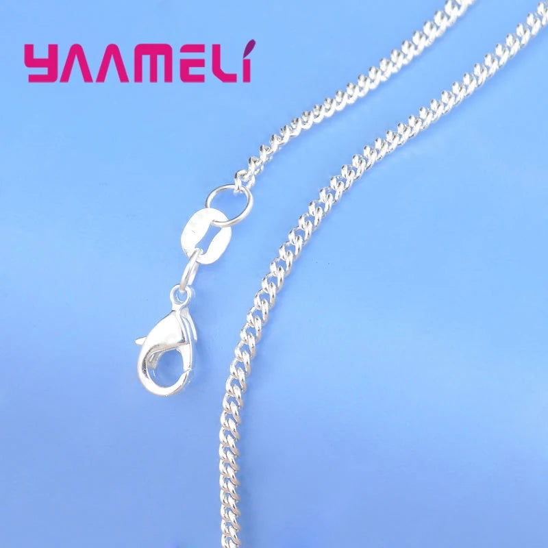 Big Sale Sample Order 20Pcs Mix 20 Styles 18" Genuine 925 Sterling Silver Link Necklace Set Chains+Lobster Clasps