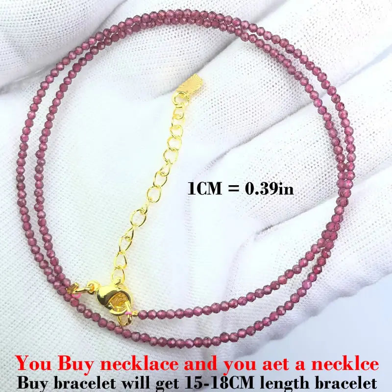Simple Bohemian Natural Stone Cut the Shiny Beads Necklace Bracelet Set for Women Charms Fashion Female Party Gift Jewelry