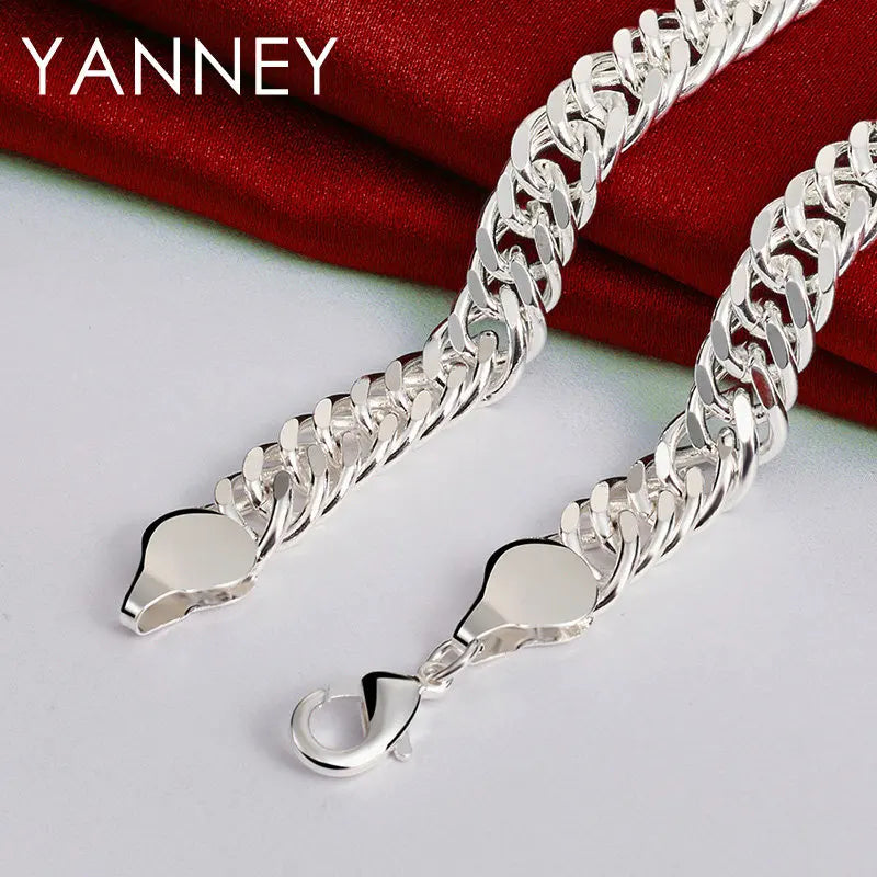 10MM 925 Sterling Silver 20/24 Inches Snake Chain Necklace For Men Women Fashion Hip Hop Charm Gift Jewelry Wedding