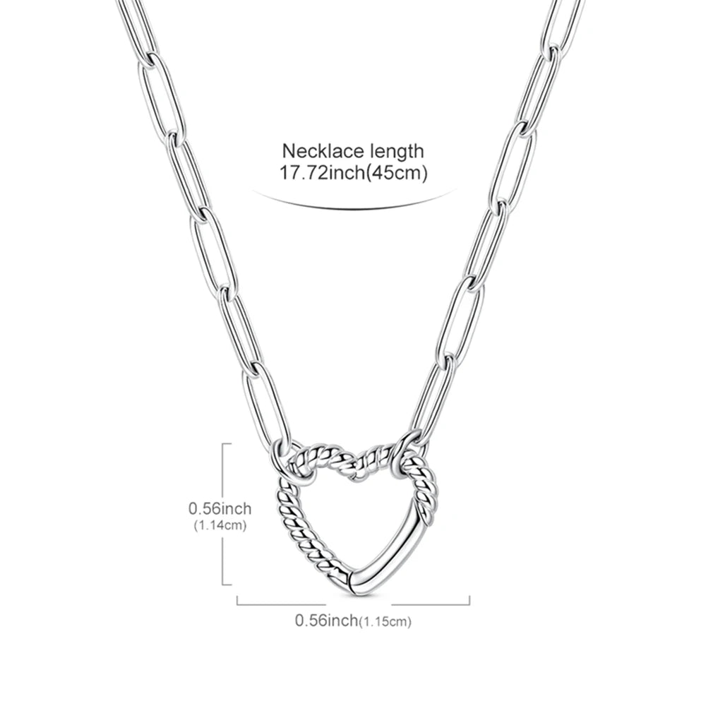 Simple and Elegant 925 Sterling Silver Seashell Teardrop Four-Leaf Clover Star Moon Bible Crystal Lock Necklace Precious Gifts