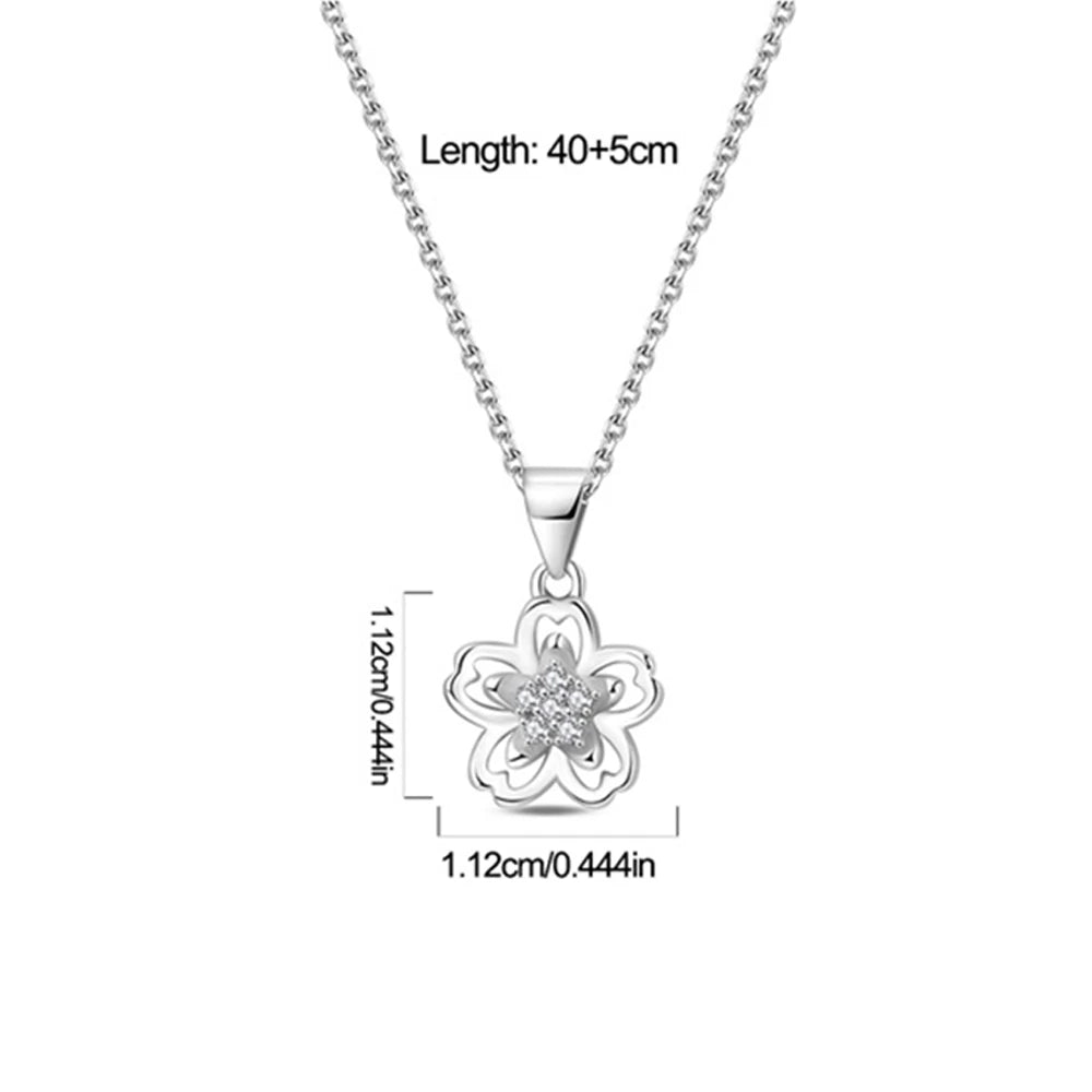 Simple and Elegant 925 Sterling Silver Seashell Teardrop Four-Leaf Clover Star Moon Bible Crystal Lock Necklace Precious Gifts