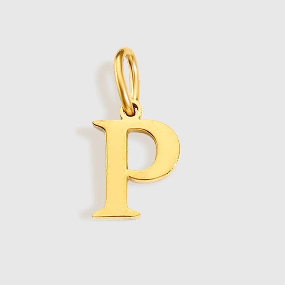 EMANCO Initial Alphabet Pendant Stainless Steel Charms for Making Necklace Minimalism Accessories Women's Jewelry Wholesale