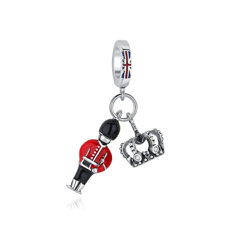 Original 925 Sterling Silver Charms Love Travel London Bus Paris Eiffel Tower Beads Fit Bracelets Necklaces Women DIY Jewelry