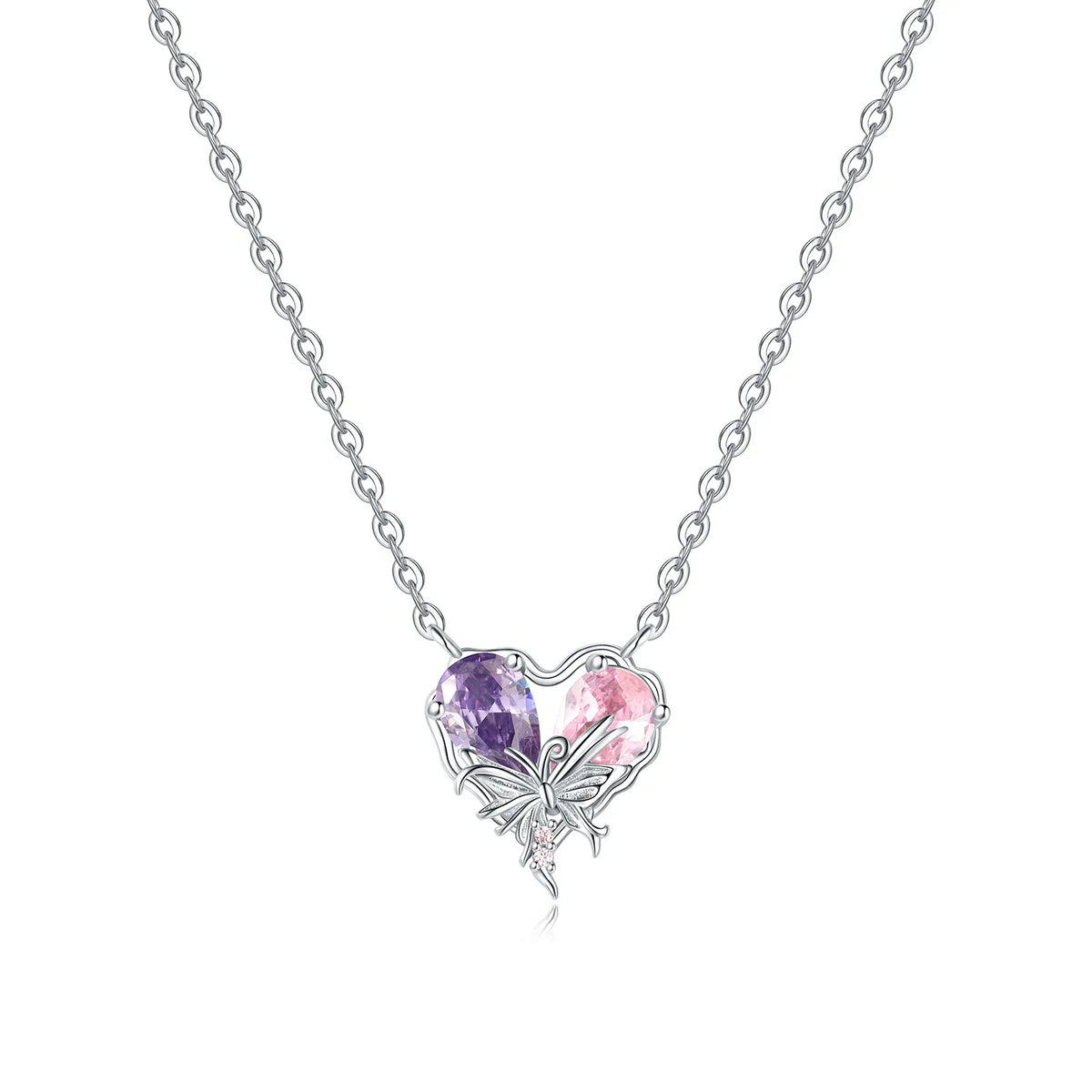 Minimalist Dainty 925 Sterling Silver Heart Lock and Key Y-shaped Chain Necklace 18K Gold Plated Jewelry Gift For Women Birthday