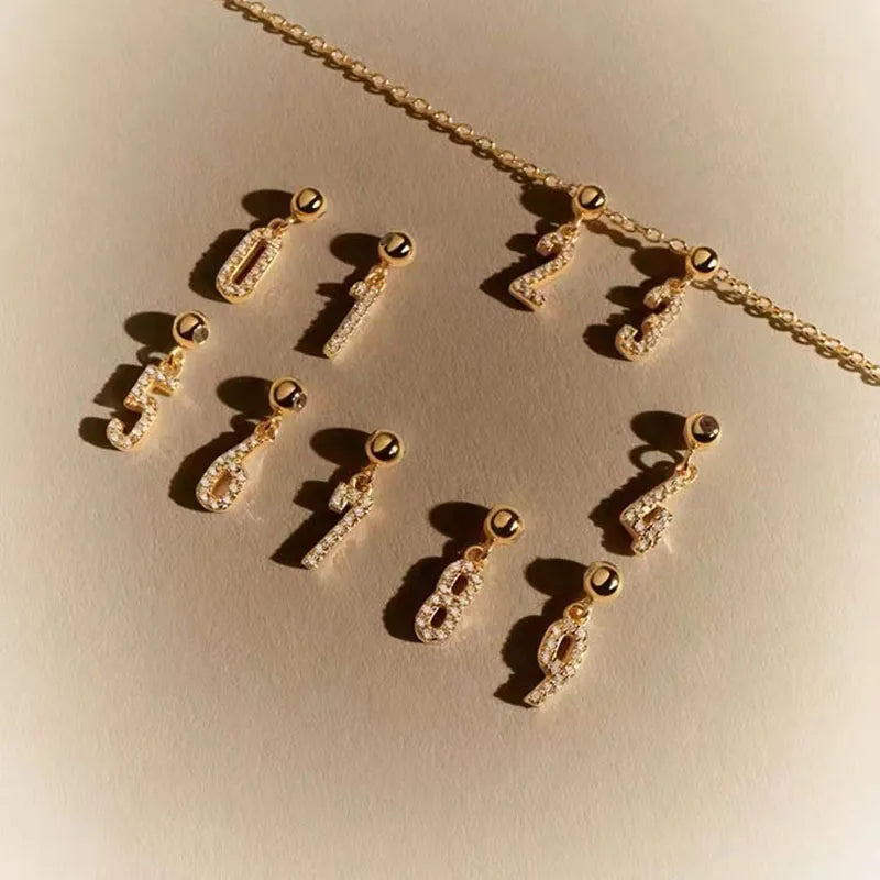 New 925 Sterling Silver Diy Women Necklace Alphanumeric Constellation Charm Personality Charm Free with Choker Fine Jewelry